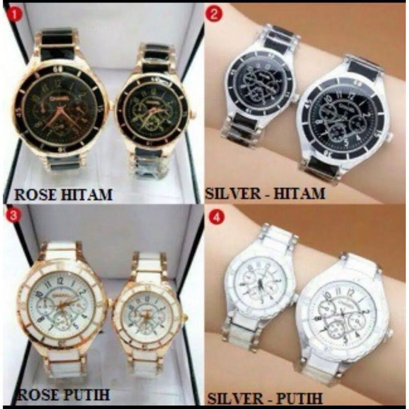 WBS ✅ FREE BATERAI JAM TANGAN COUPLE PRIA WANITA RANTAI CHRONO
