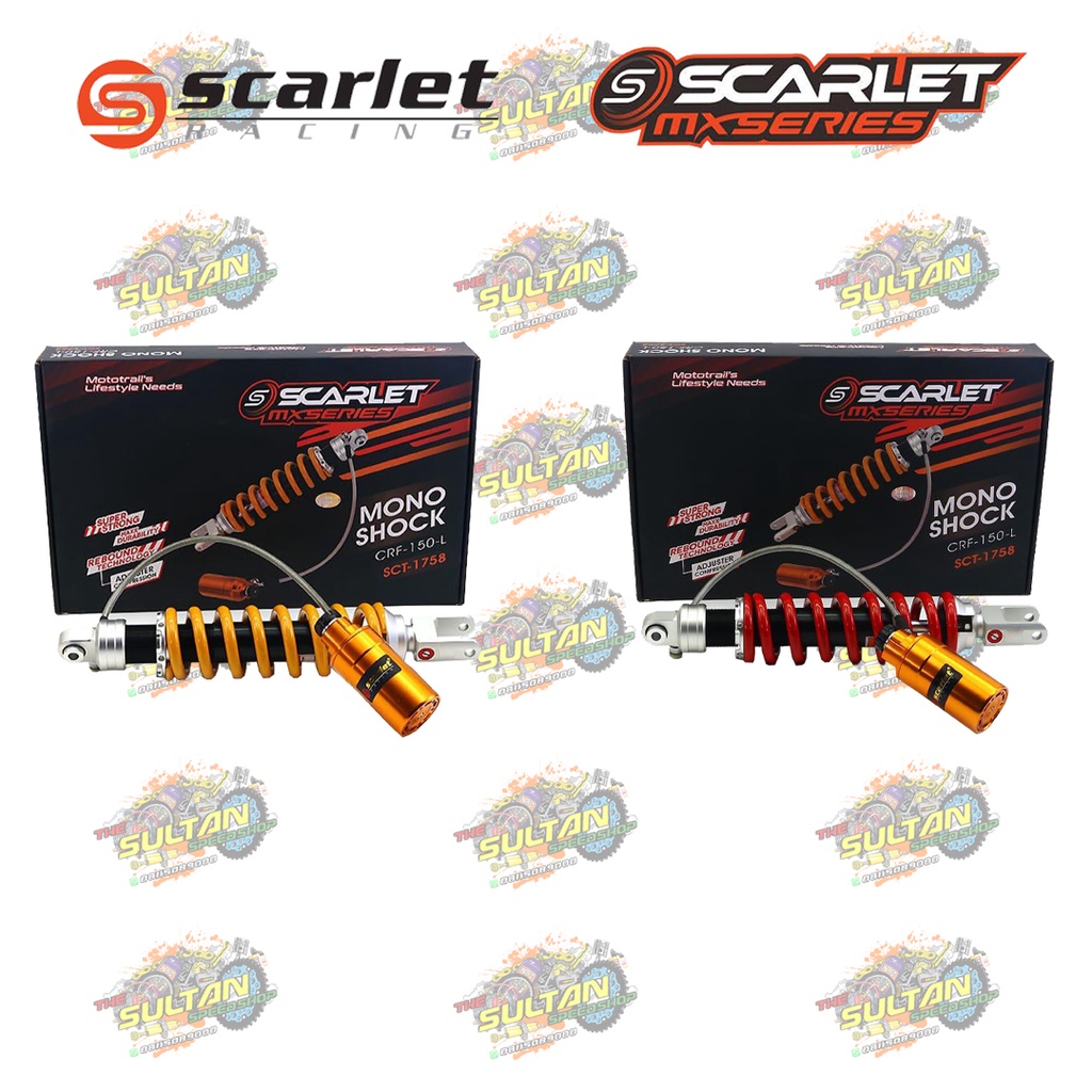 SHOCK SHOCKBREAKER BELAKANG SETELAN TABUNG PISAH KLX 150 BF D TRACKER CRF 150 L WR 155 SCARLET RACING