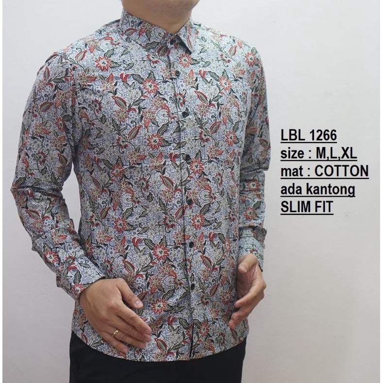 SUPER SALE KEMEJA PRIA | KEMEJA SLIM FIT BAJU BATIK SLIMFIT LENGAN PANJANG LBL1266