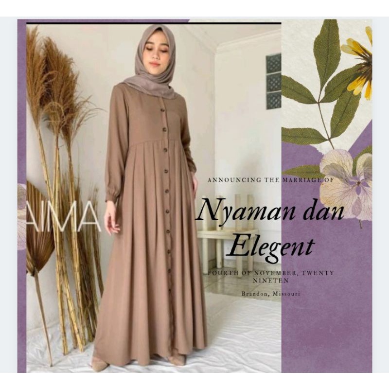 Baju Gamis terbaru remaja wanita cewek kekinian modern 2021 dress sarah maxy murah dress korea casua