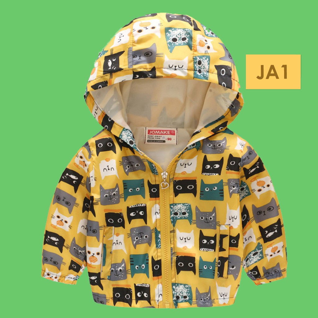 LAPAGO - Jaket Anak Laki Laki dan Perempuan Parasut Unisex Motif Gambar Lucu Import Usia 2 - 6 Tahun