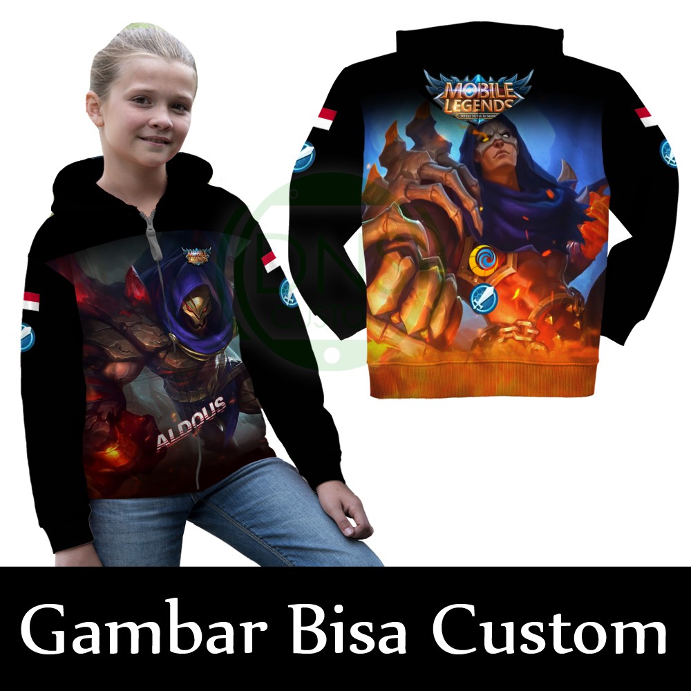 Jaket Anak Terbaru Hero Aldous - Jaket Mobile Legend Custom Fullprint