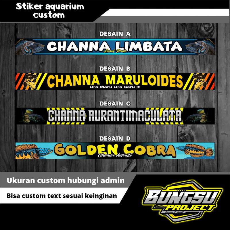 Stiker Channa Stiker Aquarium Stiker Custom