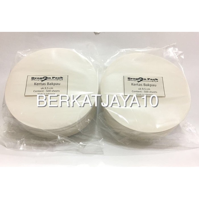 Kertas bakpau alas bakpao diameter 9,5 cm Dragon Pack 9.5 isi 500 lbr