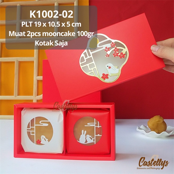 

K1002-02 Kotak Box Mooncake 100gr Hampers Kue Bulan Pia Nastar Imlek