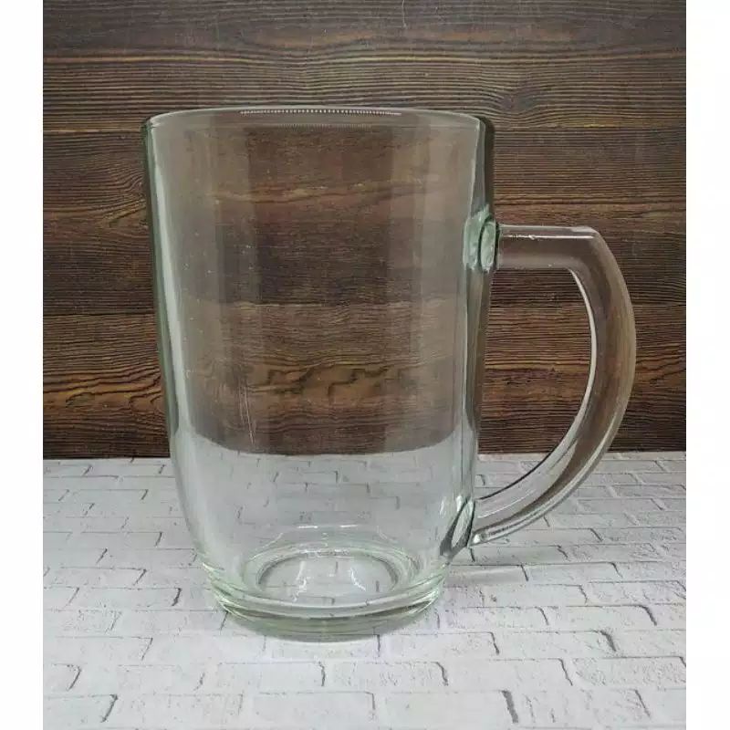 GELAS GAGANG KACA BESAR POLOS 6 PCS GELAS GAGANG BELING