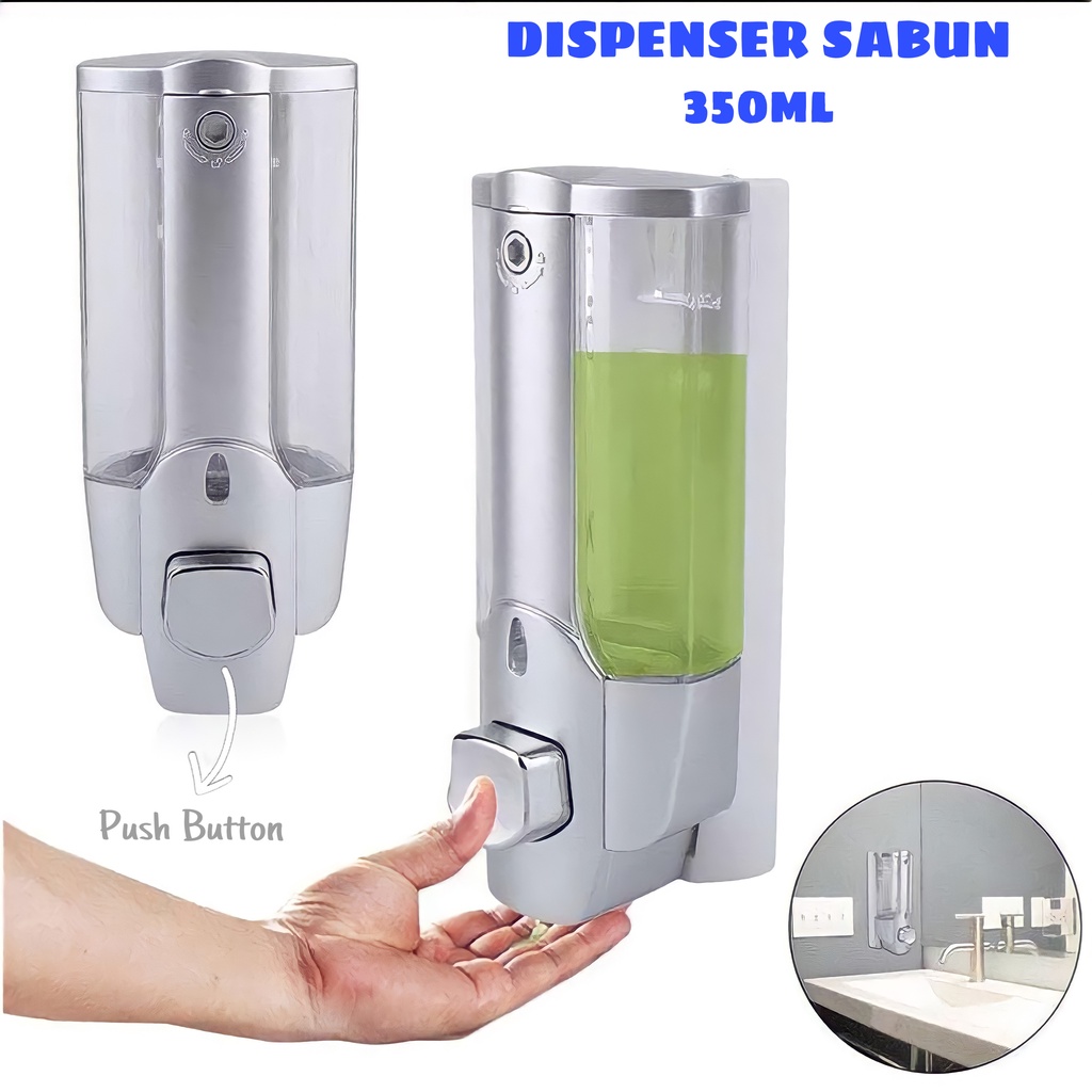 ( BISA COD ) PROMO DISPENSER SABUN 350 ML SINGLE / DISPENSER TEMPAT SABUN CAIR SINGLE WITH KEY LOCK / DISPENSER SABUN TEMPEL DINDING / TEMPAT SABUN DINDING KAMAR MANDI / DISPENSER SABUN MURAH