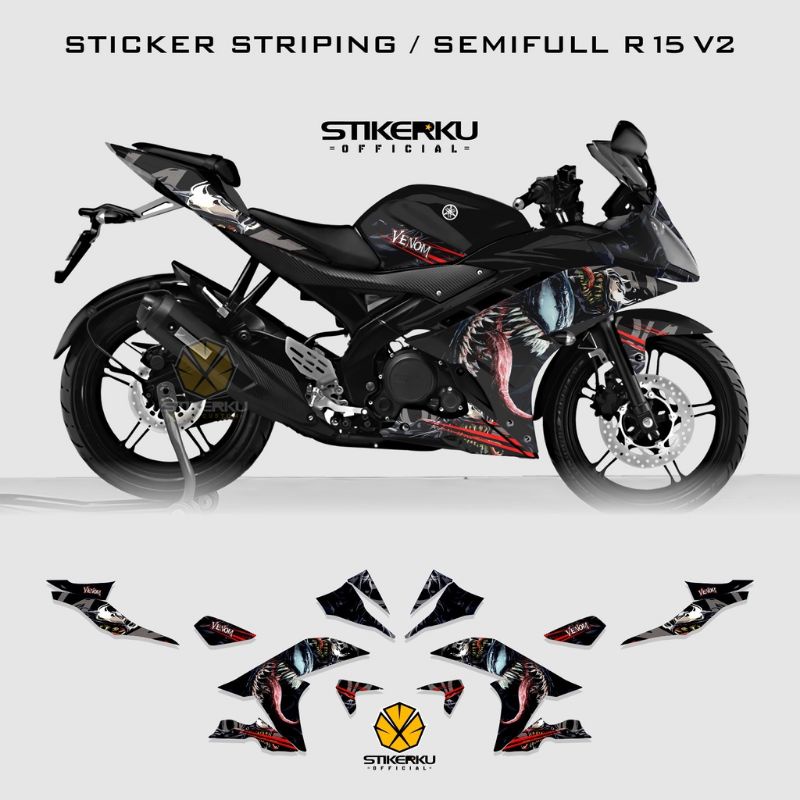 Stiker Striping Yamaha R15 V2/Striping Variasi Body Motor Yamaha R15 V2