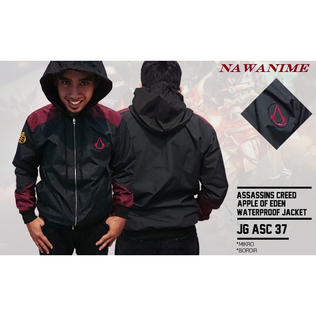 Jaket Kasual Parasut Hoodie Anime Game Assassin's Creed Apple Of Eden [JG ASC 37]