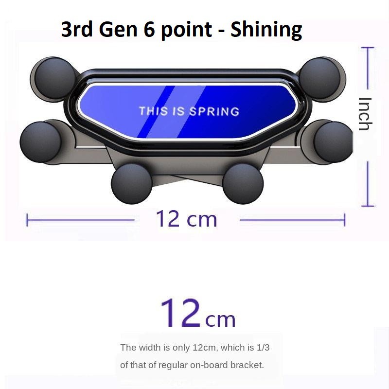 Universal Gravity Bracket Auto Car Phone Holder Dudukan Ventilasi Udara Dudukan Ac Mobil Phone Holder Sensor Gravitasi 6 Titik Dukungan