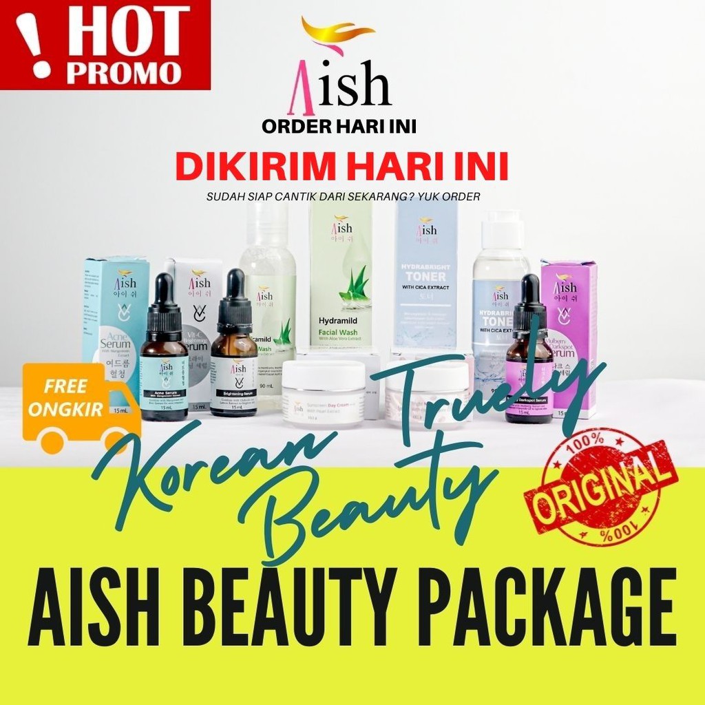 Aish Beauty | Paket Aish Ultimate Skincare Pria & Wanita - Perawatan Wajah BPOM Original | Aish Brig