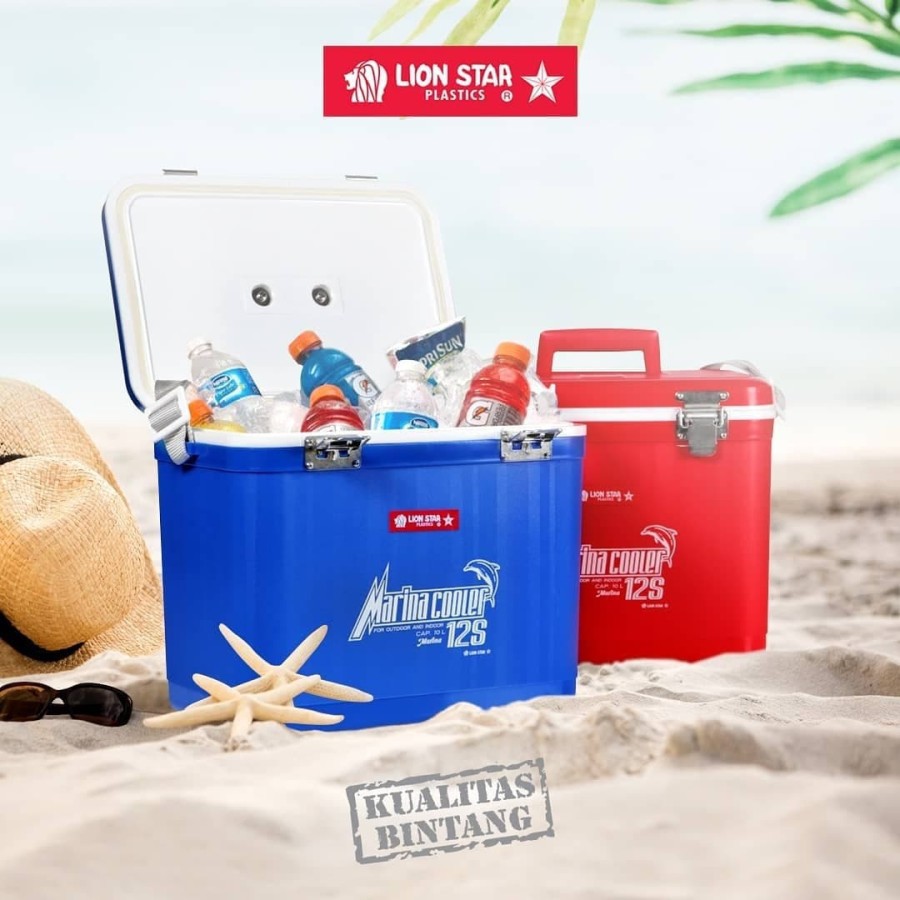Lion Star Kotak Es Batu Ice Ikan Beku Kuat Tahan Lama Dingin I-16 Marina Cooler Box 12 S (10 Litres)