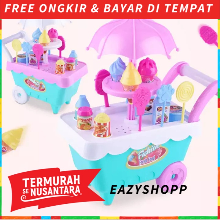 Mainan Edukasi Anak Perempuan Edukatif Bermain Belajar Jual Jualan Cewek Es Krim Es Kriman Ice Cream