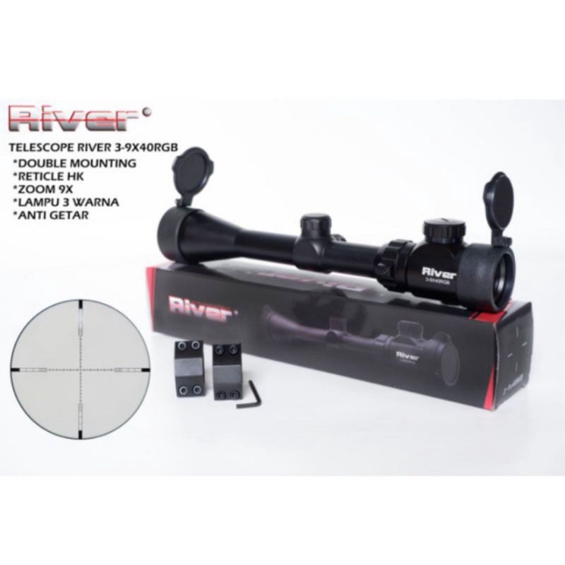 Teleskop Telescope River 3-9x40 RGB Retikel HK