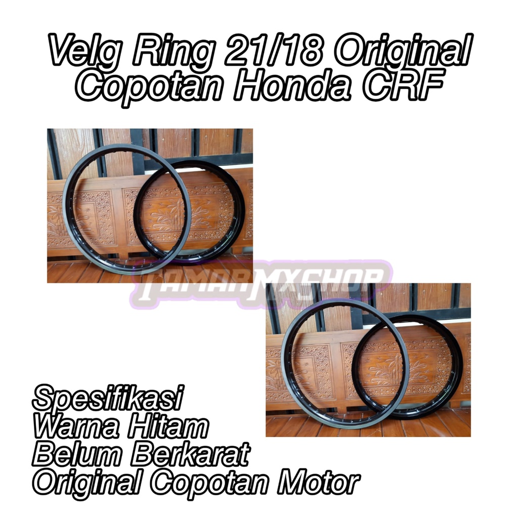 VELG BEKAS ORI COPOTAN HONDA CRF 21 18 CRF ORIGINAL  velg ori Honda crf 18/21 kondisi bagus velg