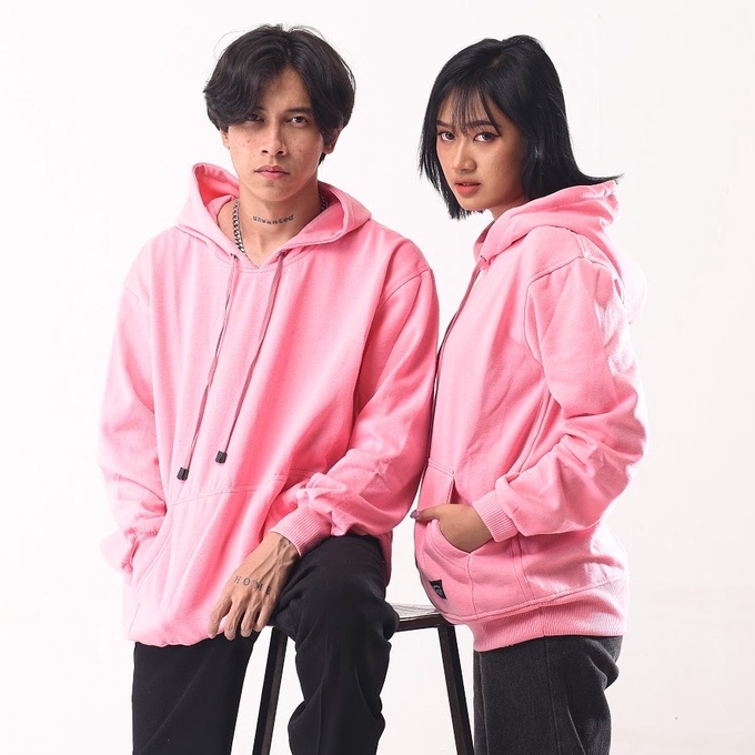 Mcvois Sweater Hoodie Polos Pink Baby Pria Wanita Premium