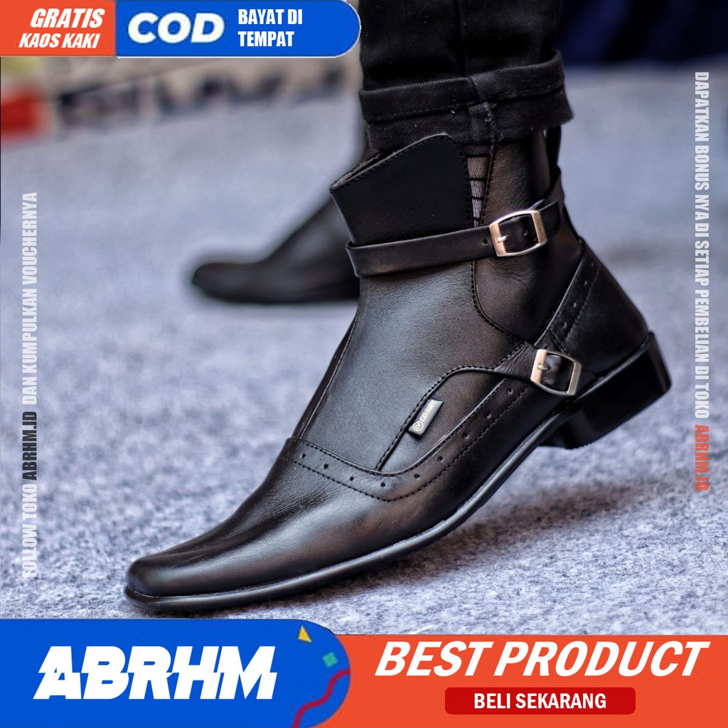 ABRHM X PACUAN Sepatu Formal Pria Sepatu Pantofel Pria Casual Sepatu Kasual Oxford Kerja Kantor Kuliah Kondangan Gaya Keren Kekinian Original Murah Terlaris