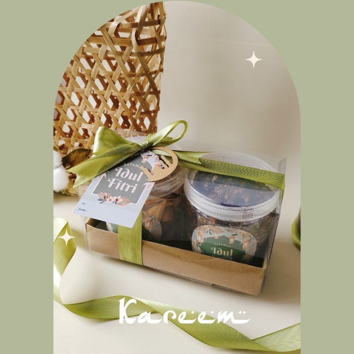 

pita satin lebaran idul fitri hampers lebar 2,5cm pita parcel lebaran - 2Jar+Paperbag