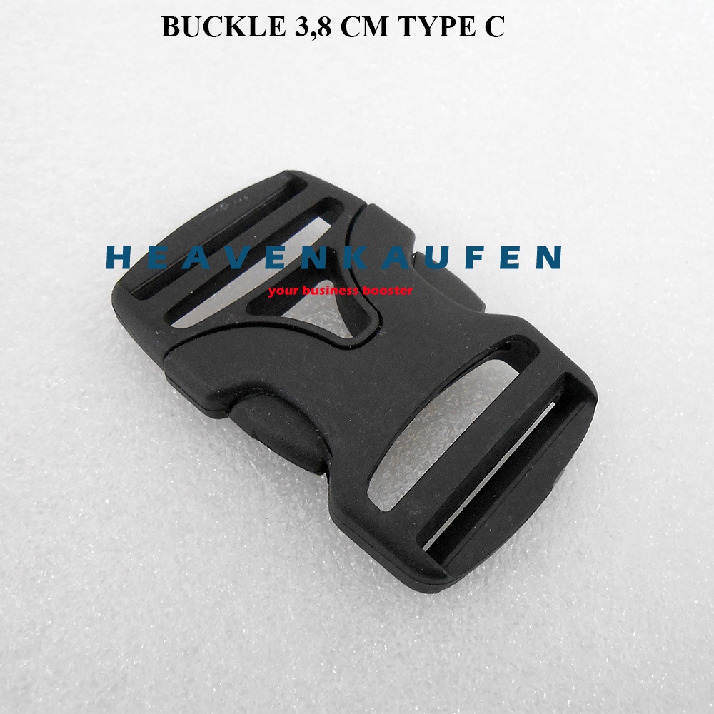 Buckle Kunci Sodok Lebar 3,8 cm Warna Hitam PP Ecer Grosir Murah Type C