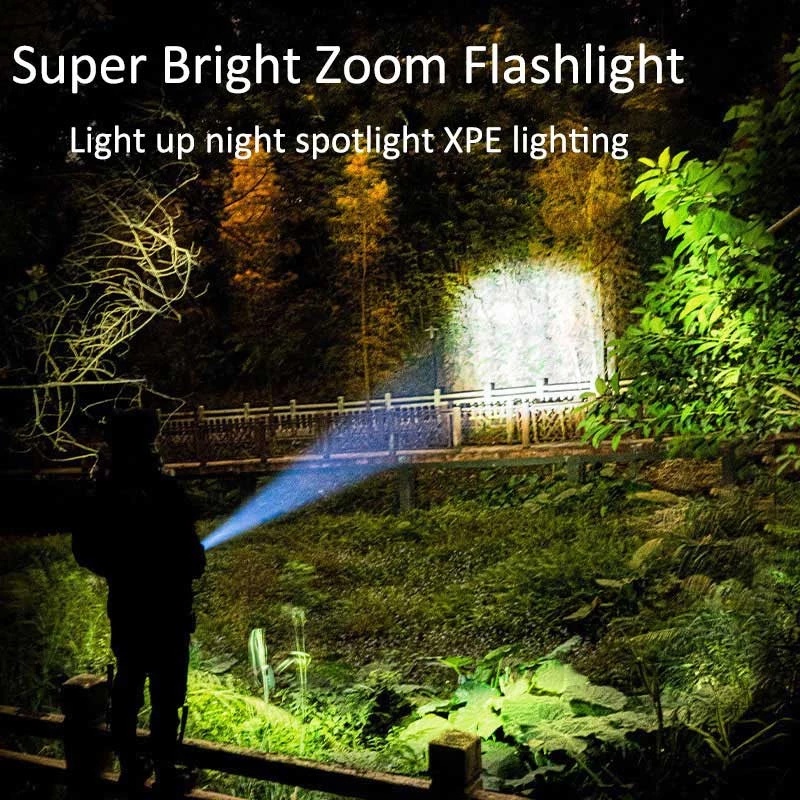 [3 Modes Ultra Bright Flashlight  With Charge Cable][USB RechargeableABS Focusing Led Flash Light ]