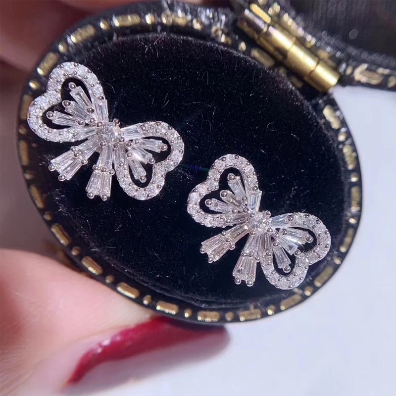 Fashion Elegant Graceful Sweet Bow Stud Earrings