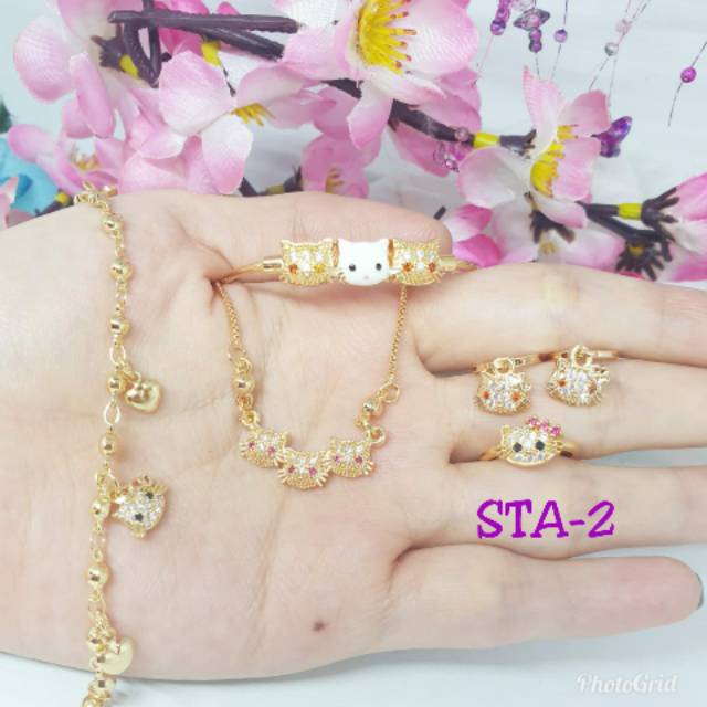 Kalung set permata hello Kitty xuping STA-2