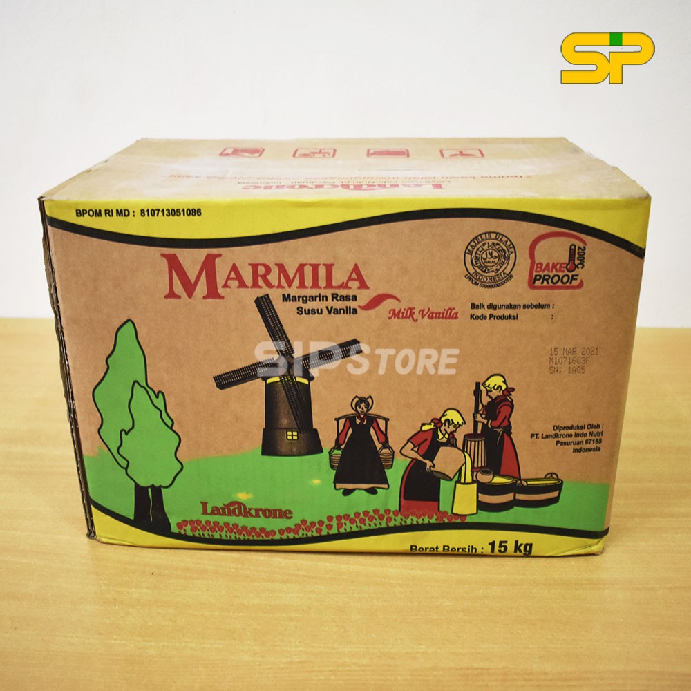 MARMILA Margarin Rasa Susu Vanilla / Mentega Aroma Susu / Margarine @15kg