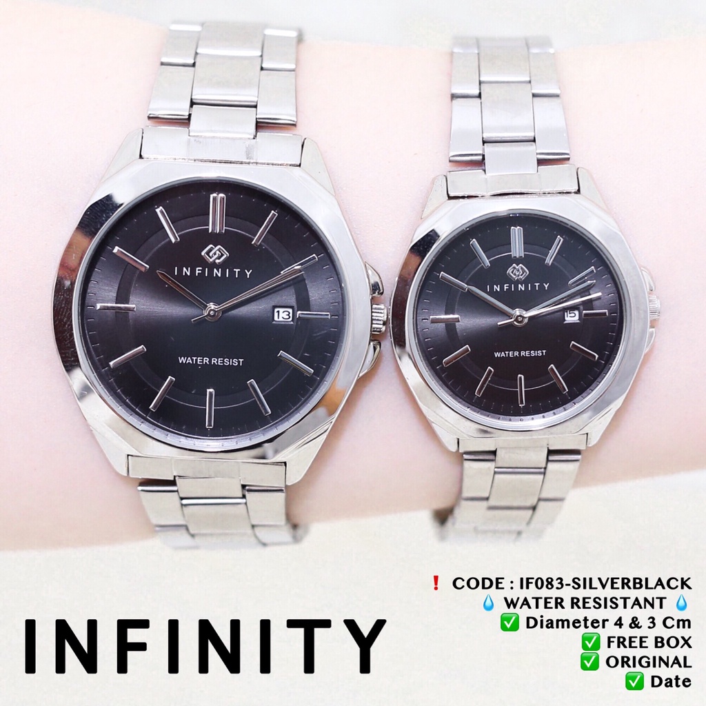 Jam tangan couple anti air original INFINITY free box khusus garansi 1 tahun IF083