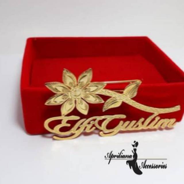 BROS NAMA LAPIS EMAS | BROS HIJAB ARAB | PERHIASAN ARABI