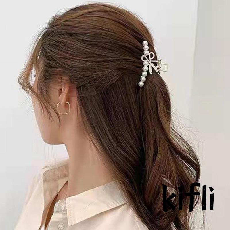 Jepit Rambut,Bahan Metal Aksen,Mutiara Dan Berlian Imitasi,Untuk Mandi