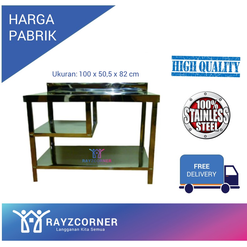 Meja Stainless Dapur / Meja Kompor Stainless / Meja Portable / Rak Kompor Stainless MT 1 DISTRIBUTOR