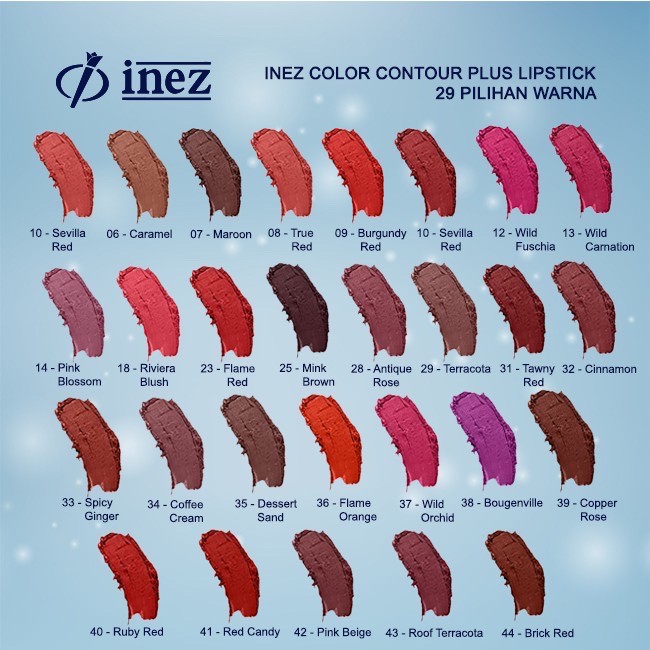 Inez color contour plus lipstik -- inez lipstik putar