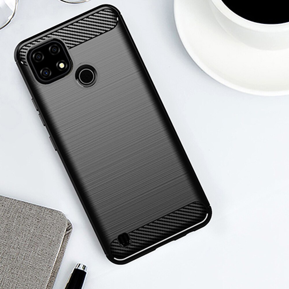 Case Realme C21 Softcase Ipaky Carbon Original