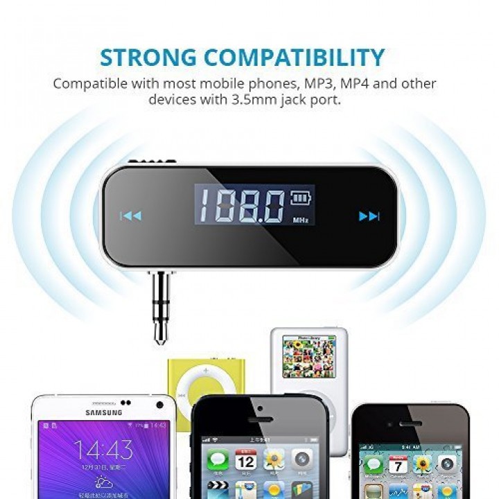 FM201 FM Audio 3.5mm Stereo Mini Wireless Transmitter