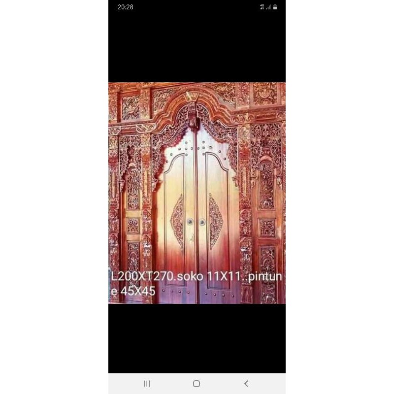 pintu ukir terlaris gebyok 2 meter