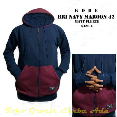 Jaket Polos INSIGHT Navy Maroon - Jaket murah Jaket Distro Aw Finger