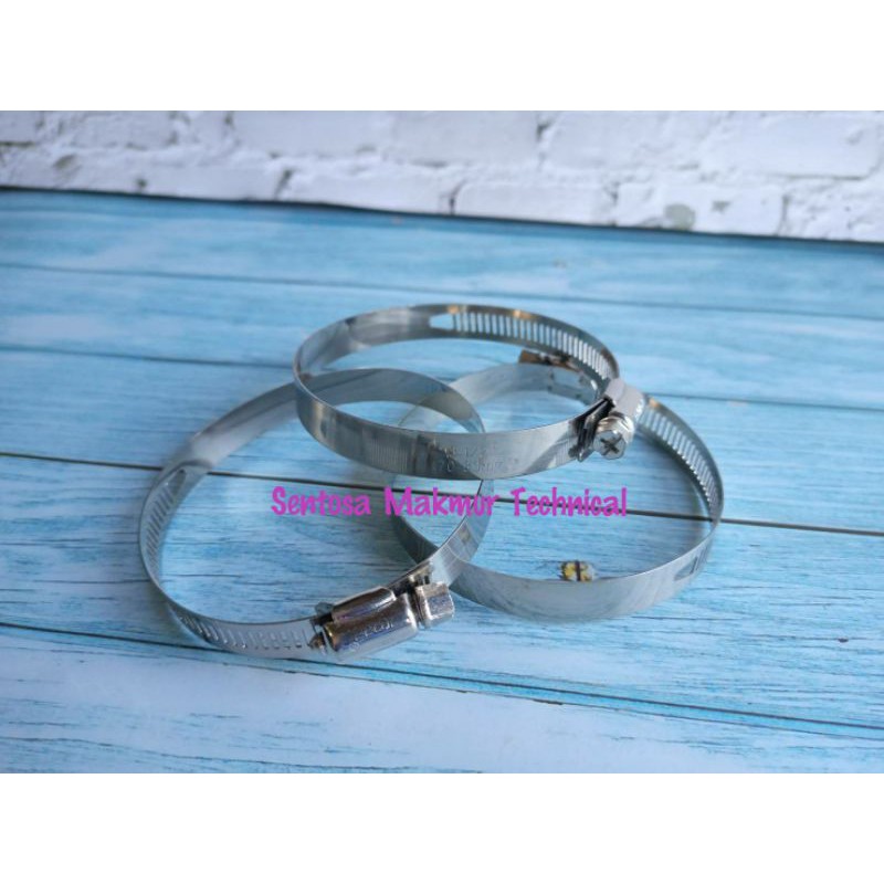 3.5&quot; Kleman Klem Selang Hose Clamp Stainless Steel 3,5 3 1/2 Inchi
