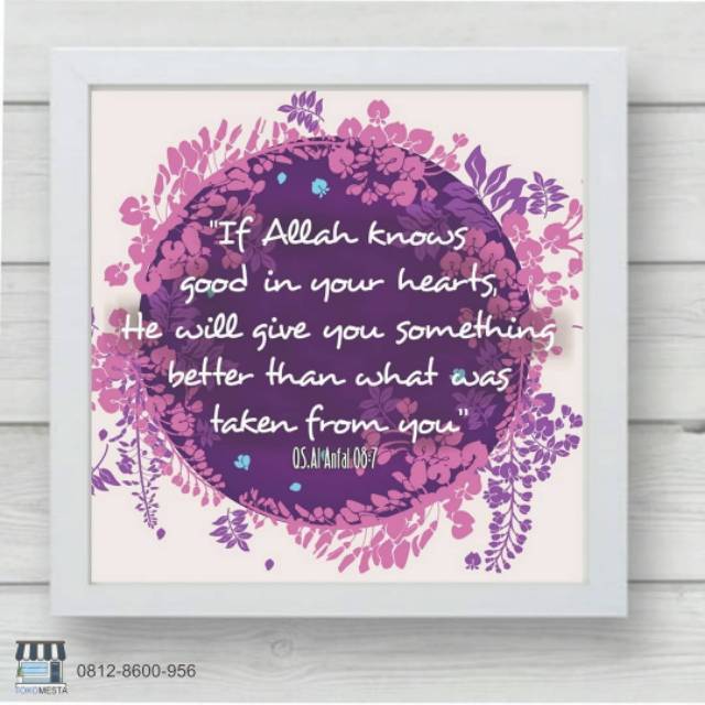 TOKO MESTA Hiasan Dinding Islamic Quote in Frame