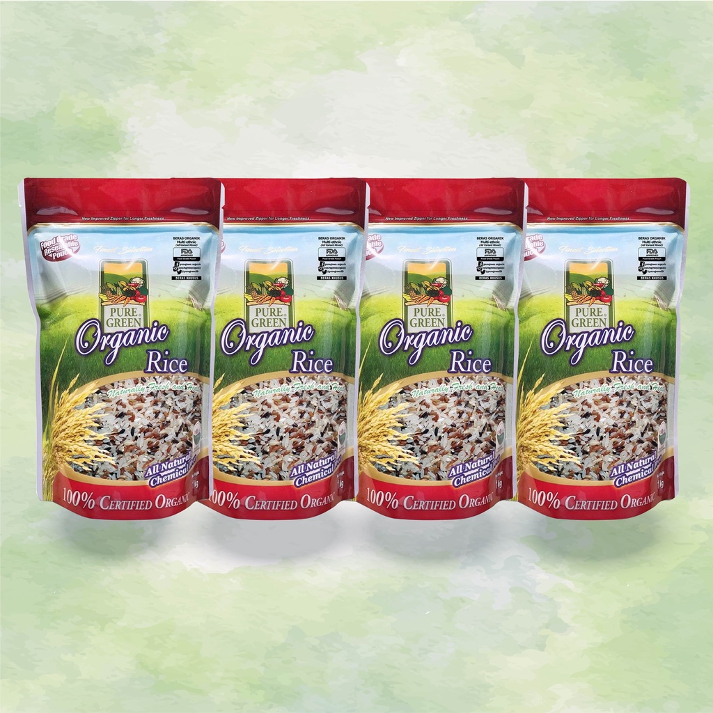 

Puregreen Organic Rice Multi Ethnic 1 Kg | Bundling 4