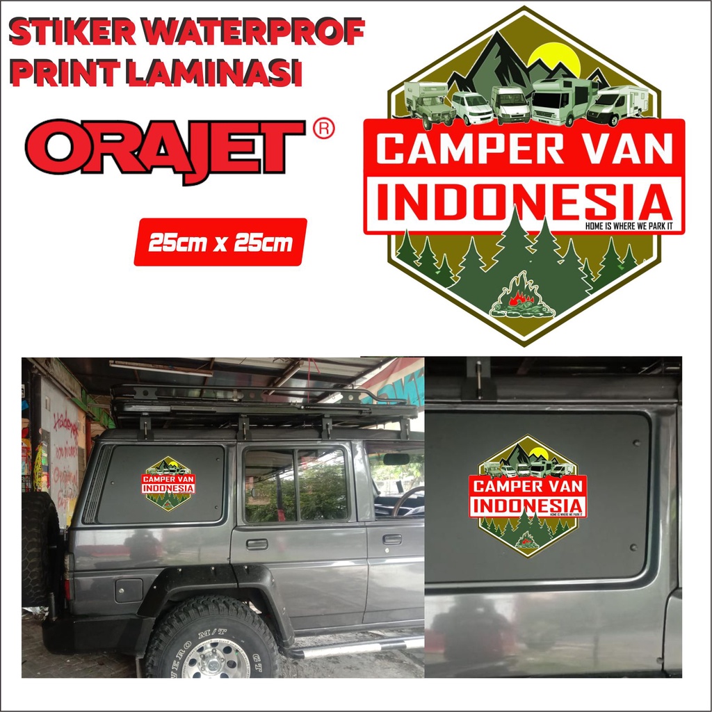 Setiker Campervan Indonesia Bahan Anti Air Camping