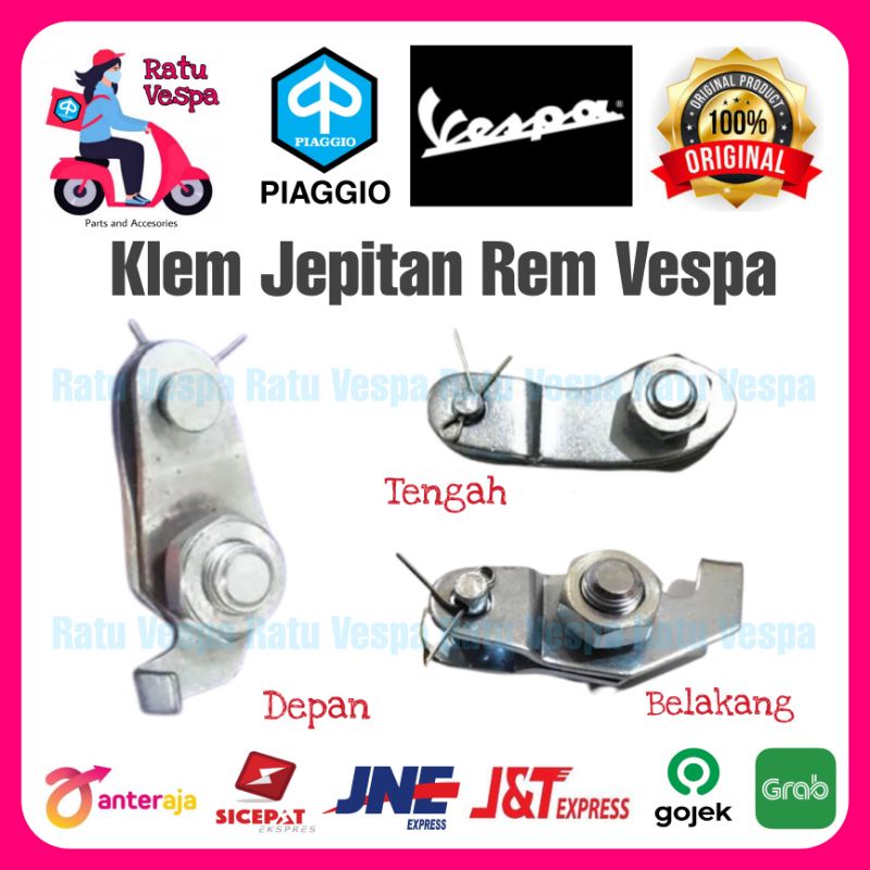 Klem Jepitan Rem Depan,Tengah &amp; Belakang Vespa Super,Sprint,PX,PS