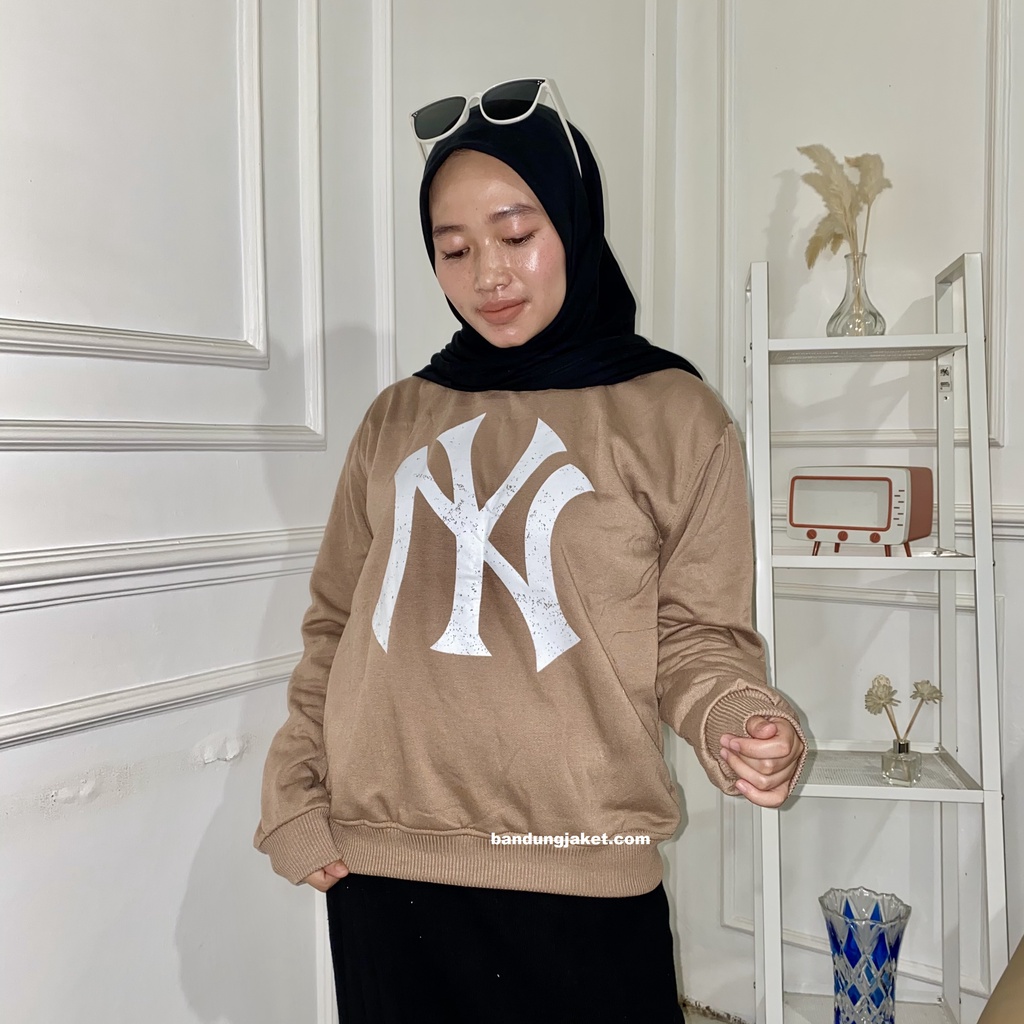 NY BIG LOGO SWEATER CRAWNECK || SWEATER BASIC NEW ART