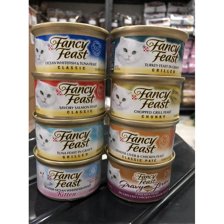 

HOT SALE FANCY FEAST CHICKEN,TURKEY,TUNA,SALMON,BERBAGAI RASA