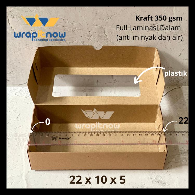 

DUS BROWNIES M/DUS DONAT ISI 3 KRAFT LAMINASI 22X10X5// DUS ROTI TERLARIS
