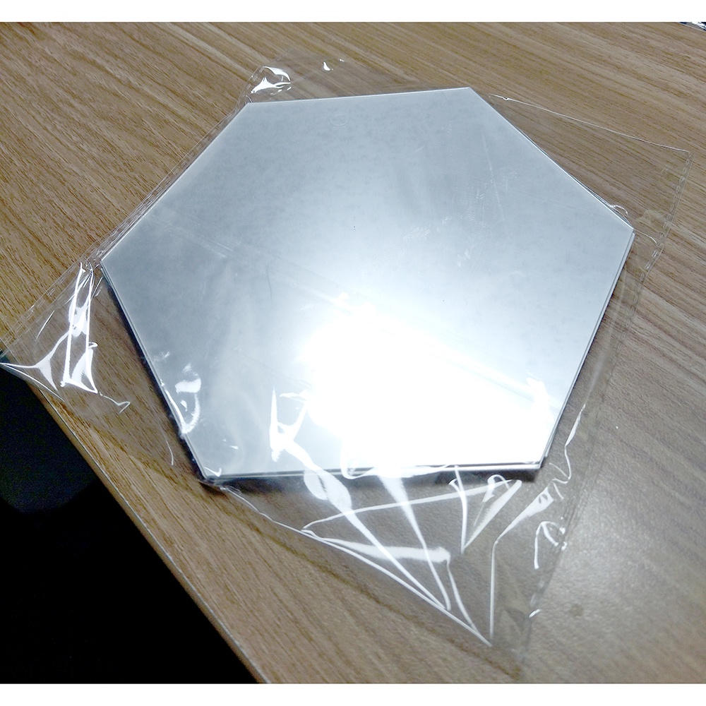 Hiasan Dinding Elegan - Sticker Dinding Hexagon Mirror Acrylic 7 PCS