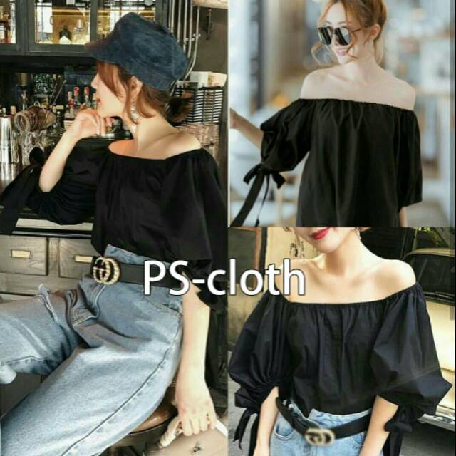 Blouse sabrina basic black