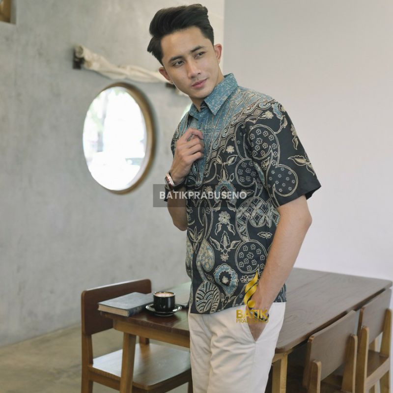 Kemeja Batik Pria Slimfit Premium PARANG TOSCA Bahan Katun Sragenan