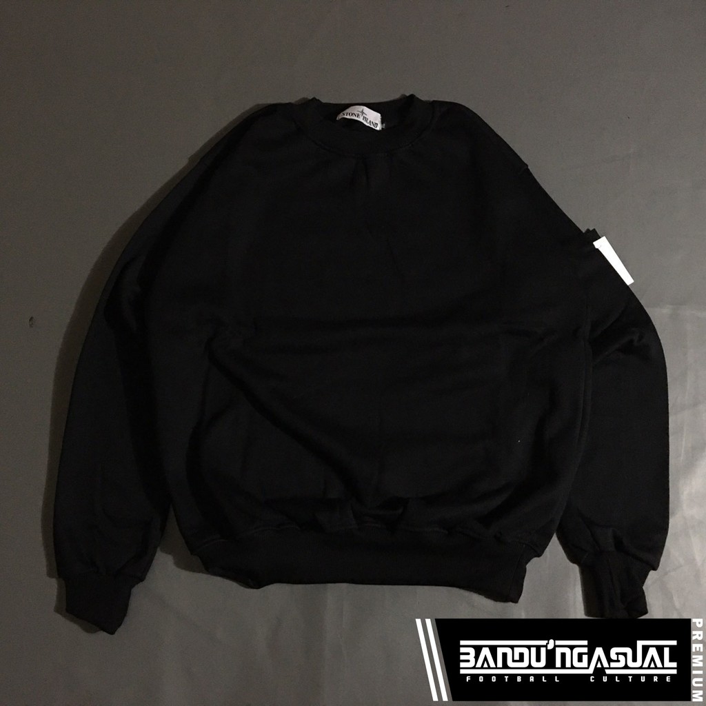 CREWNECK "STONE ISLAND" (BLACK)