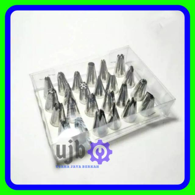 Spuit semprit mawar kue cetakan kue 1 set stainless