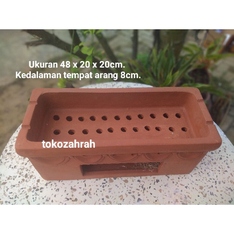 Bakaran Sate Tanah Liat Terakota jumbo/Anglo Barbeque Anglo Sate Besar  Sudah + Peti kayu